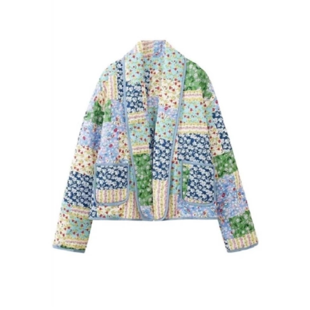 Patchwork print jacket
